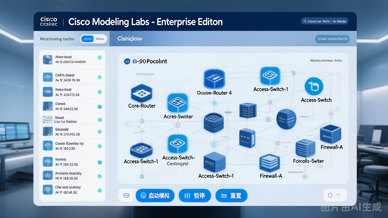 Cisco Modeling Labs 界面